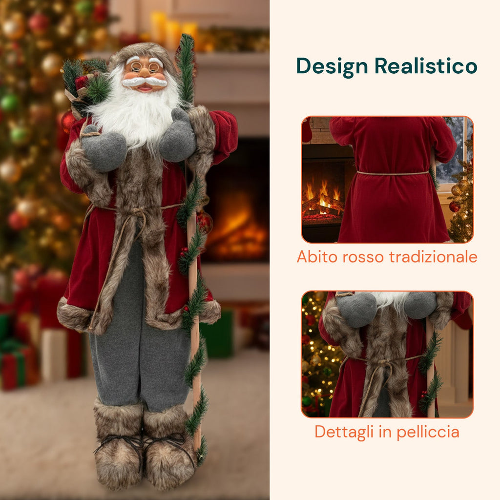 Decorazione natalizia Babbo Natale – Stile classico, perfetta per ingresso e soggiorno