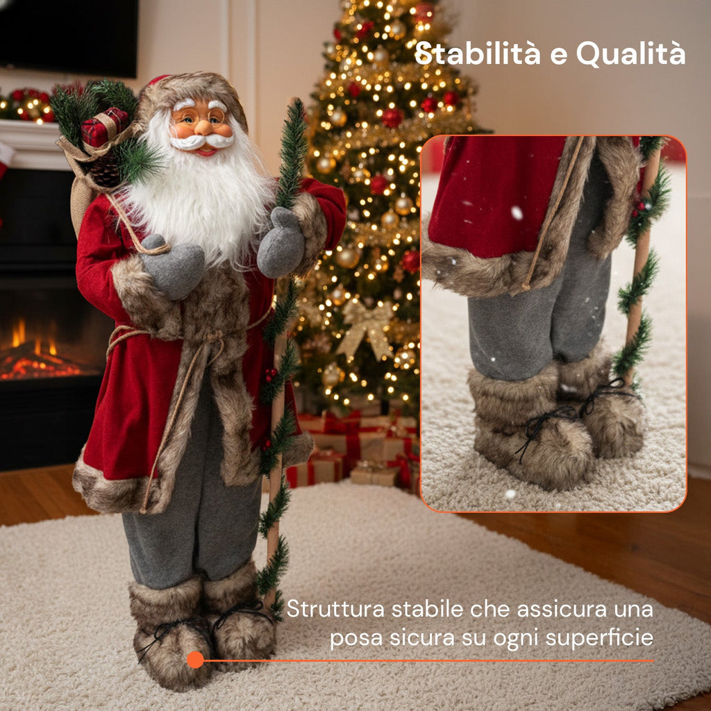 Decorazione natalizia Babbo Natale – Stile classico, perfetta per ingresso e soggiorno