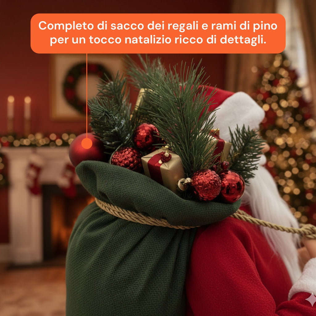 Decorazione natalizia Babbo Natale – Stile classico, perfetta per ingresso e soggiorno