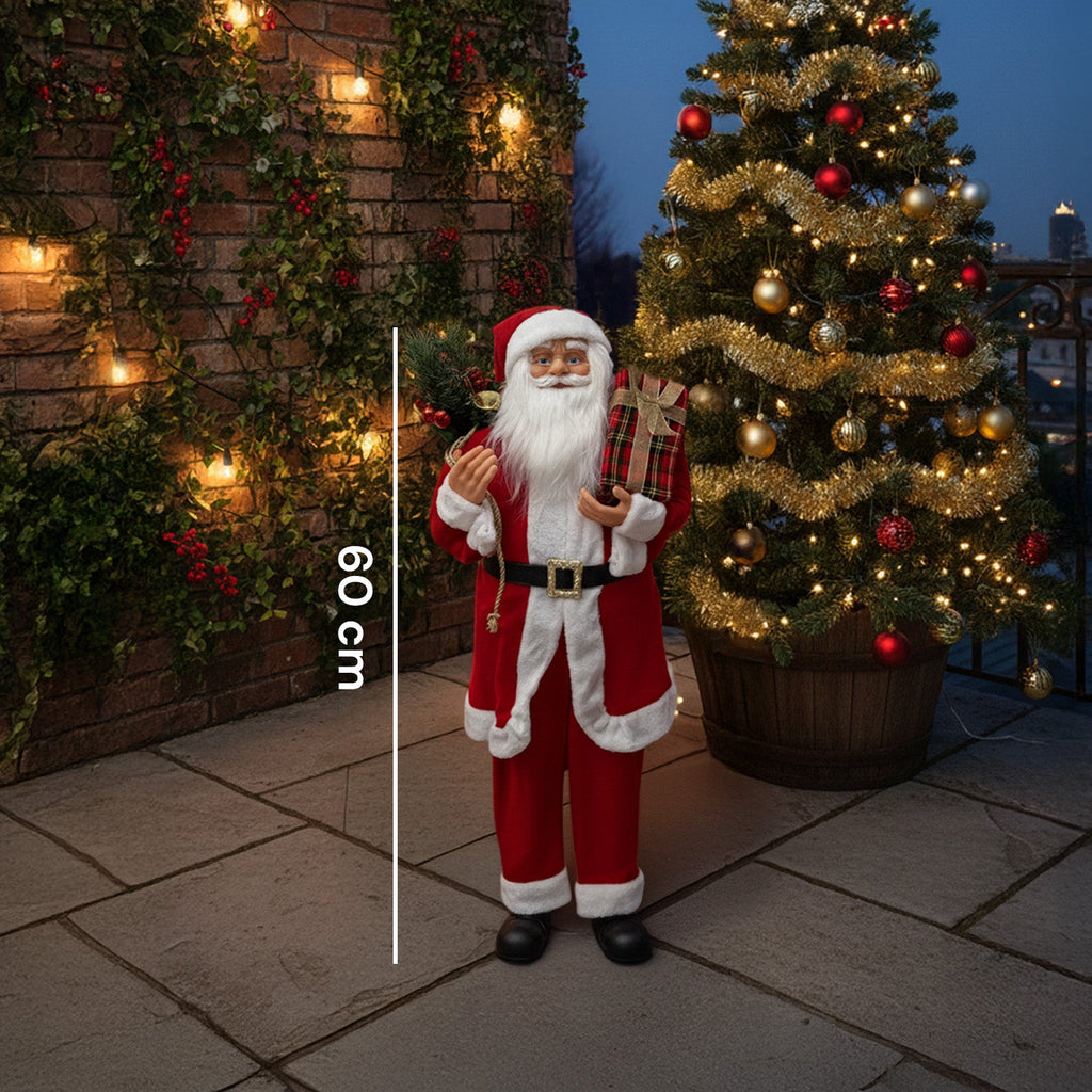 Decorazione natalizia Babbo Natale – Stile classico, perfetta per ingresso e soggiorno