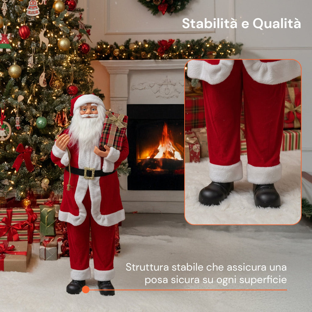 Decorazione natalizia Babbo Natale – Stile classico, perfetta per ingresso e soggiorno