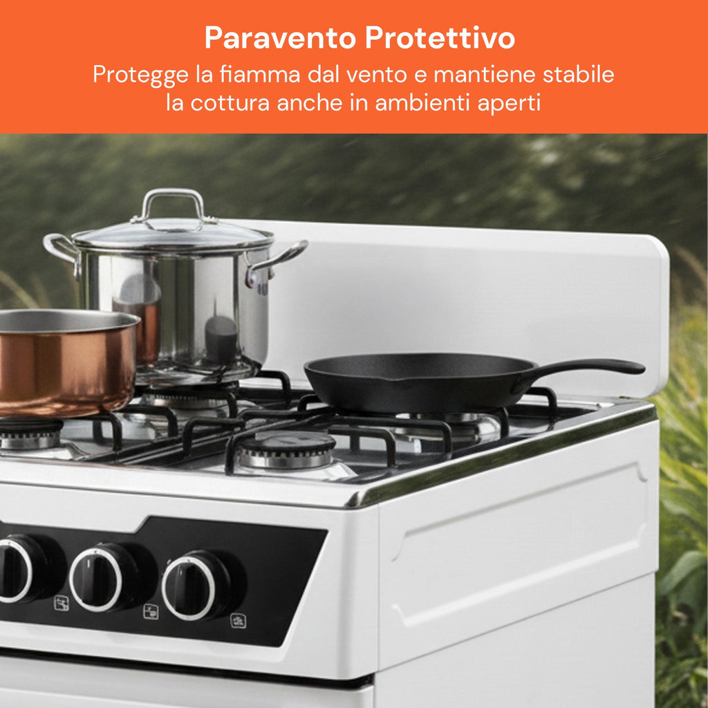 Cucina a Gas 4 Fuochi con Vano Portabombola – Per Interni ed Esterni