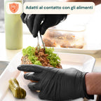 Guanti in nitrile neri senza polvere – Set da 100/1000 pz Taglia M/L
