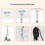 Kit Carrucola in Acciaio Inox con Fune 20 m – Resistente e Completo di Accessori