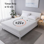Coperta Elettrica Riscaldata Coprimaterasso in Lana Sintetica - Timer e 9 Temperature
