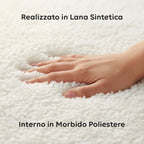 Coperta Elettrica Riscaldata Coprimaterasso in Lana Sintetica - Timer e 9 Temperature