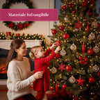 Red Christmas Decoration Kit – 102 Pieces with Star and Assorted Ornaments