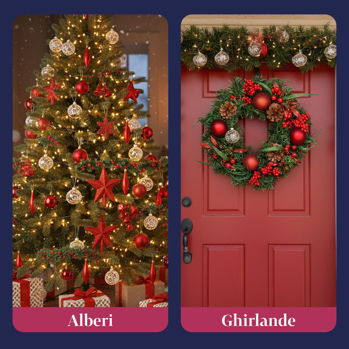 Red Christmas Decoration Kit – 102 Pieces with Star and Assorted Ornaments