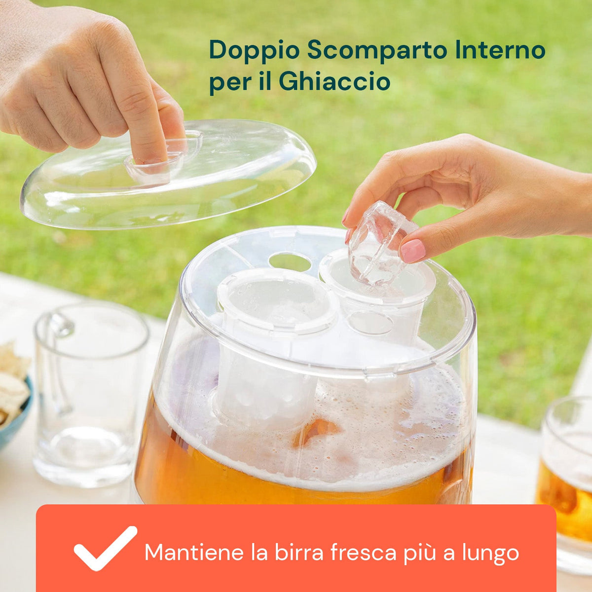 Dispenser Refrigerante 4L per Bevande con Rubinetto Antigoccia per Uso Esterno e Interno.