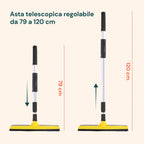 Tergivetro 24 cm con Manico Allungabile – Lavavetri in PP e Alluminio 79–120 cm