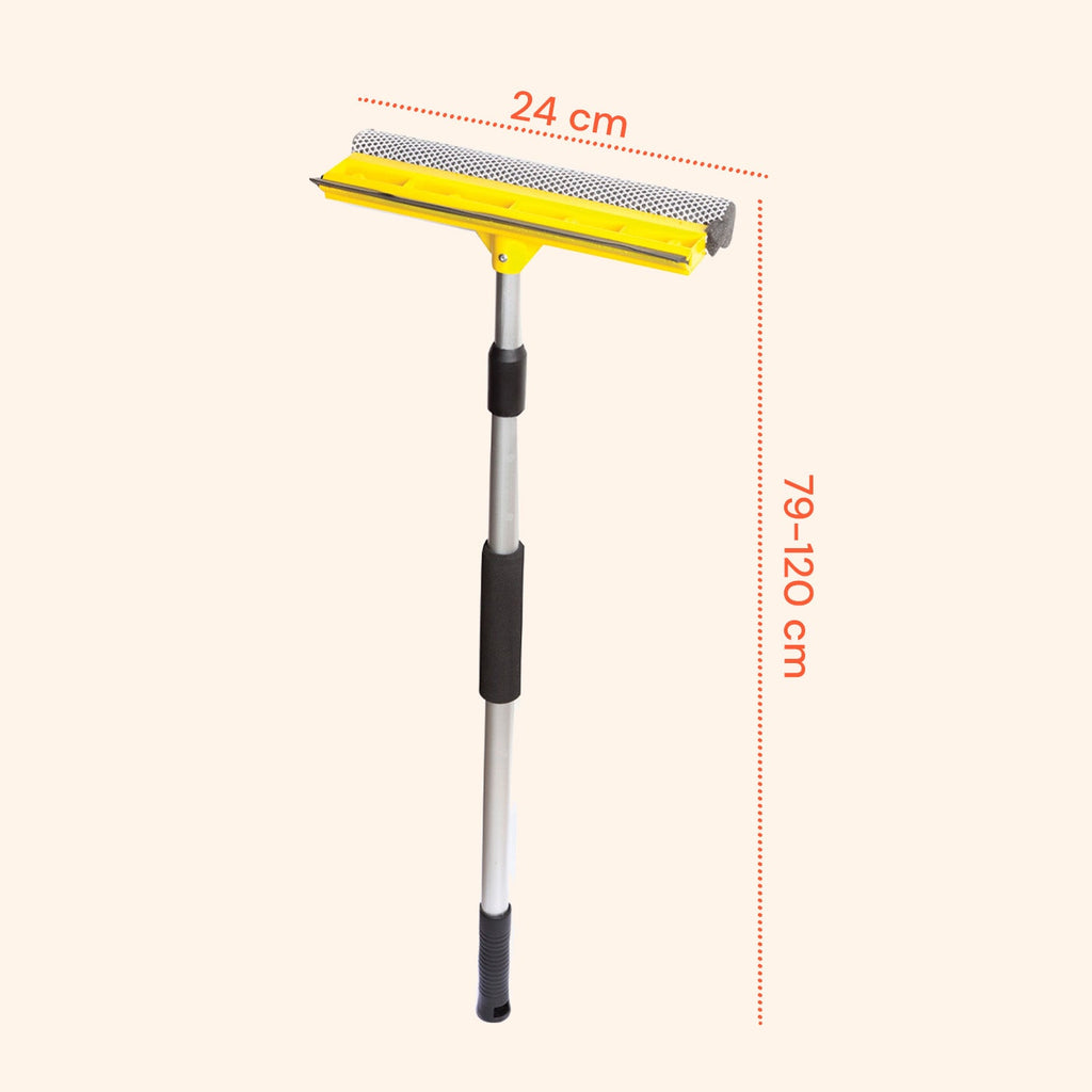 Tergivetro 24 cm con Manico Allungabile – Lavavetri in PP e Alluminio 79–120 cm