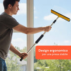 Tergivetro 24 cm con Manico Allungabile – Lavavetri in PP e Alluminio 79–120 cm