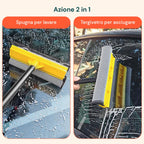 Tergivetro 24 cm con Manico Allungabile – Lavavetri in PP e Alluminio 79–120 cm
