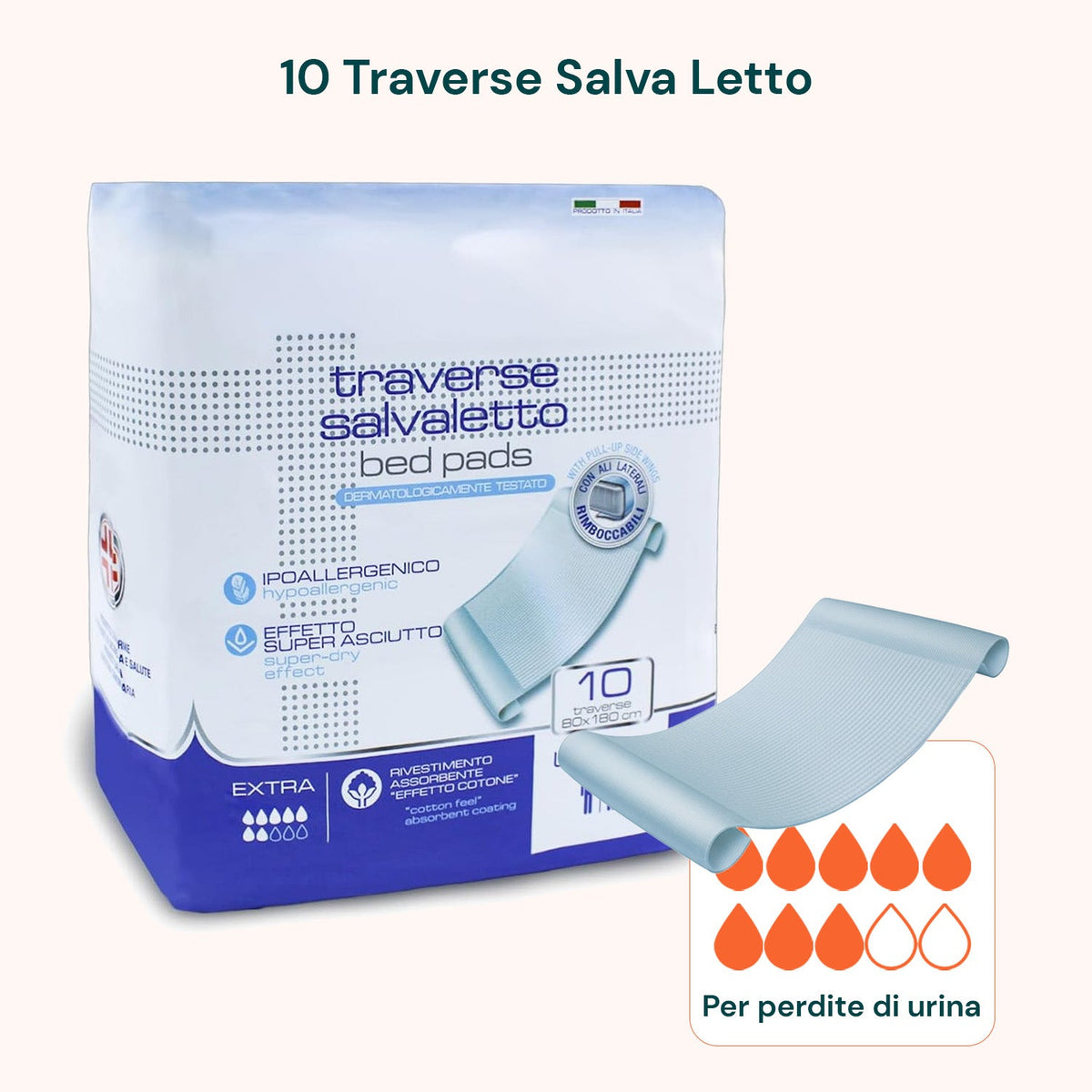 Traversa salvaletto 80x180 cm in set da 10 o da 60 pz unisex