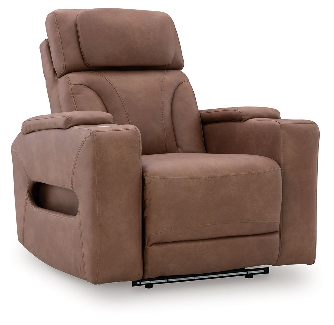 Poltrona reclinabile elettrica Point Clear Caramel con poggiatesta regolabile