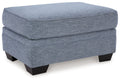 Poggiapiedi in denim Carissa Manor