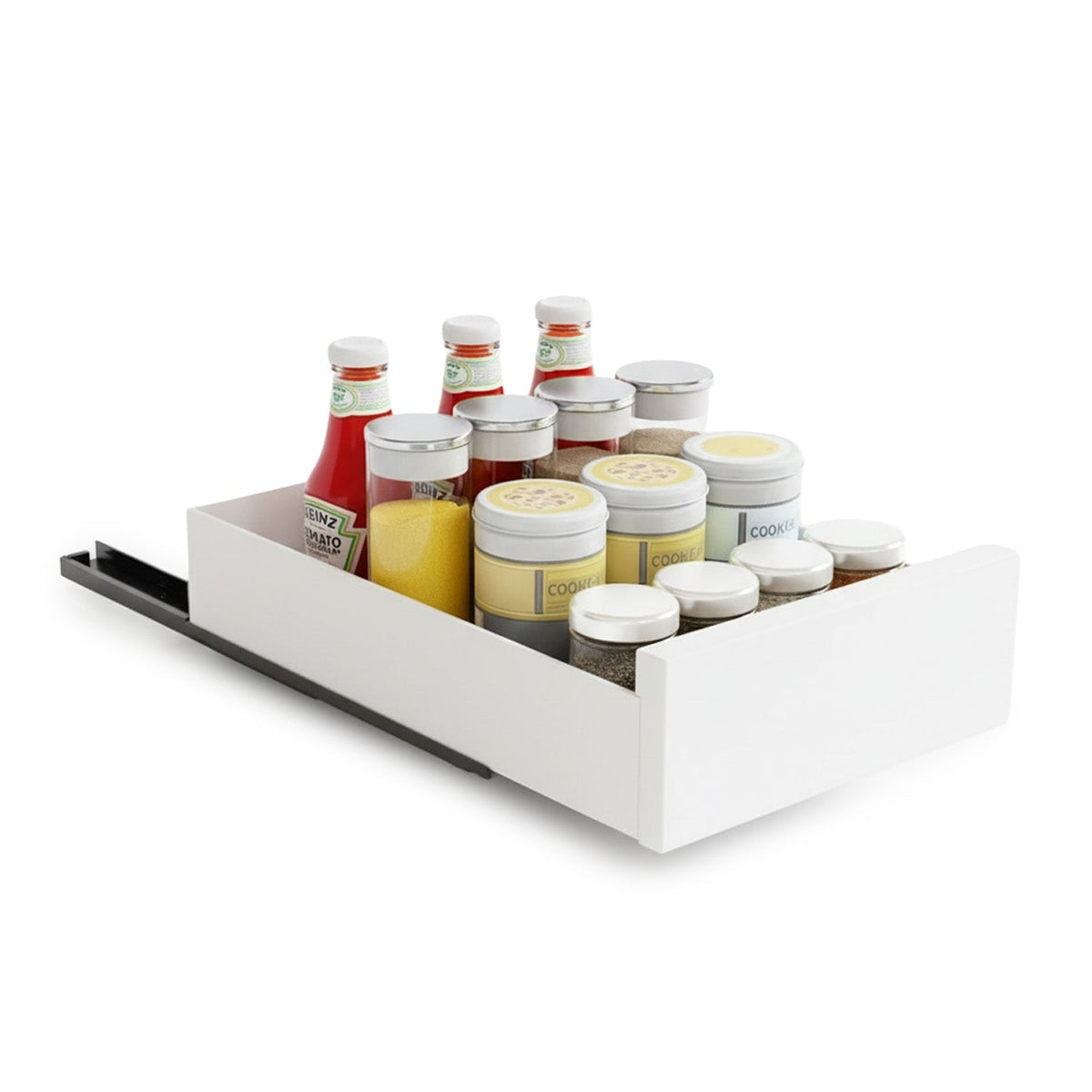 Cassetto universale estraibile 25x43 cm in acciaio - Portata 10kg