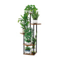 Portavasi a 5 ripiani in acciaio e MDF, scaffale porta piante 106 cm