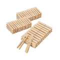 Set 100 Mollette in Legno Multiuso con Molla in Acciaio