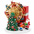 Carillon Natalizio Ruota Panoramica a Carica con Babbo Natale 14cm