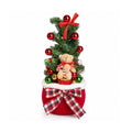 Decorazione Natalizia Luminosa a Sacco 50 cm con Albero di Natale, Orsacchiotto e Musica, Luci LED, Ornamento di Natale