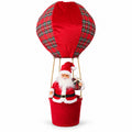 Mongolfiera natalizia con Babbo Natale o Gnomo, LED 92 cm