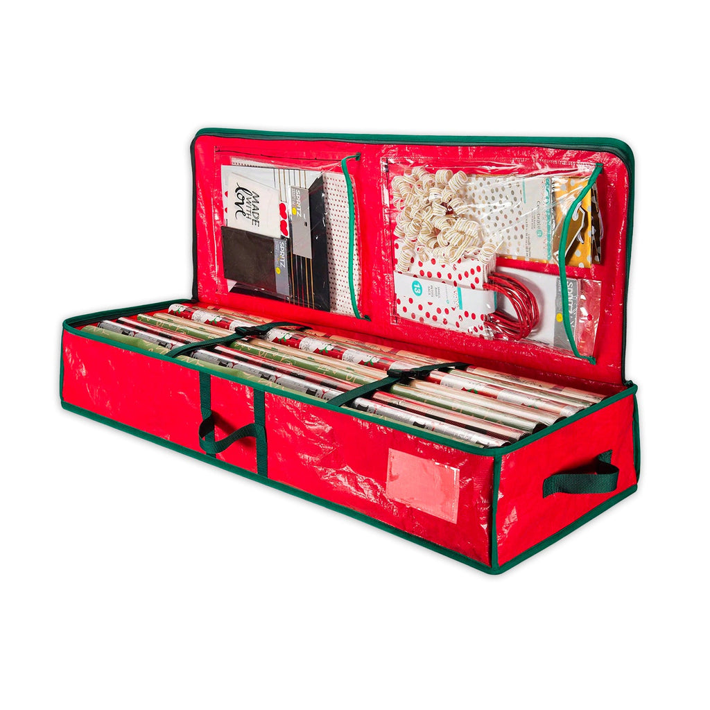 Organizer Multiuso per Addobbi Natalizi in Tessuto Oxford con Manici e Tasche