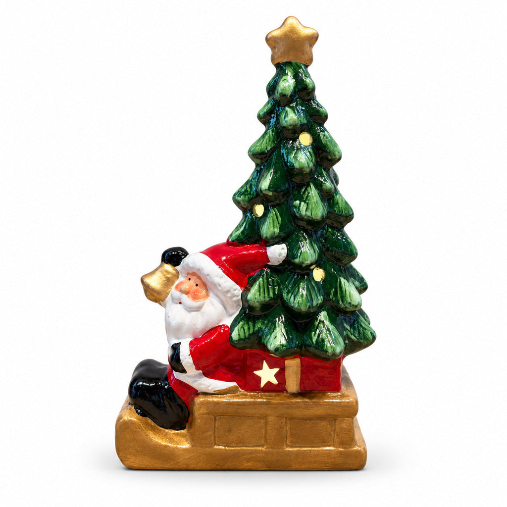 Statuetta Natalizia Luminosa in Ceramica 26 cm con LED, 10 Soggetti