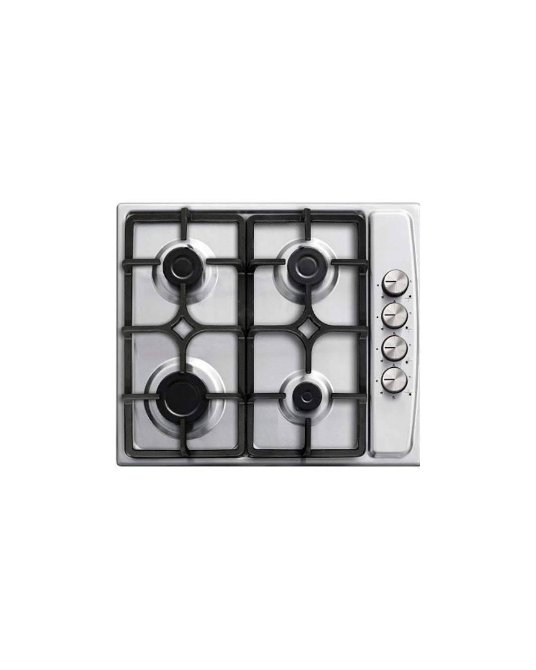 Piano Cottura a Gas da Incasso in Acciaio Inox da 60 cm con 4 Bruciatori