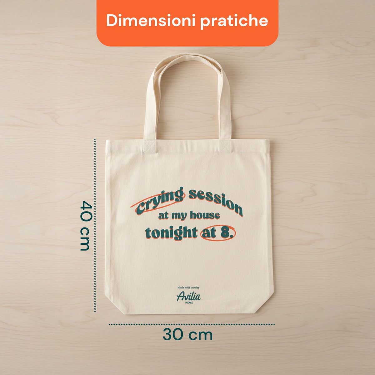 Borsa shopper riutilizzabile 35x40 cm in cotone e poliestere