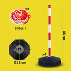 Paletti Segnaletici con Catena 2 Metri Set 4 Colonnine Ben Visibili