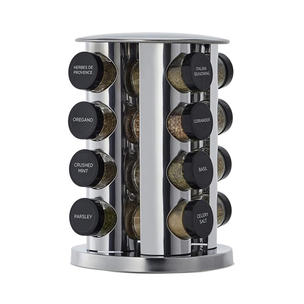 Portaspezie Girevole a 360° per Cucina con 16 Barattoli Inclusi