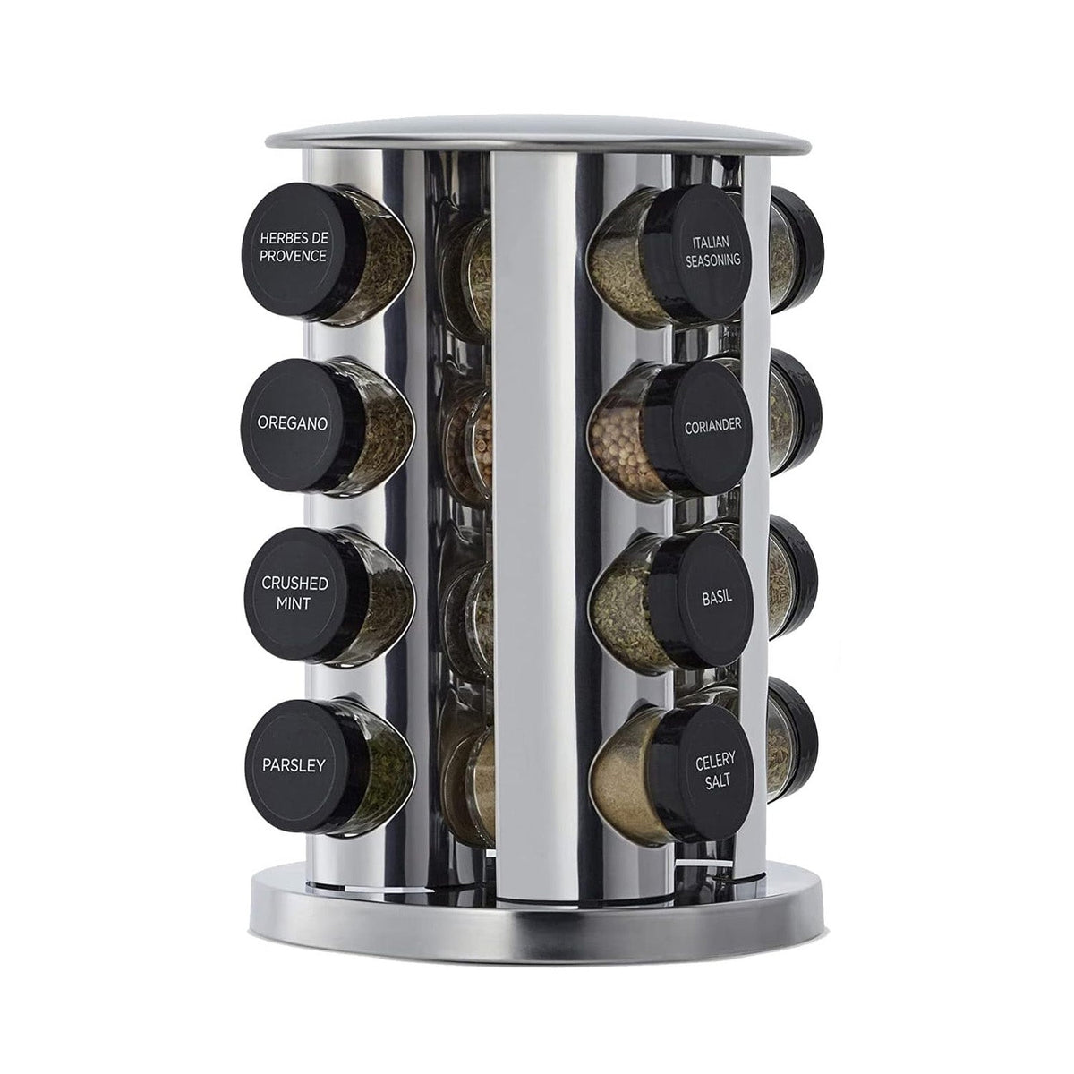 Portaspezie Girevole a 360° per Cucina con 16 Barattoli Inclusi