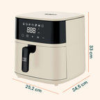 Friggitrice ad Aria 4,5L con Display LED Touch e 7 Programmi di Cottura 1400W