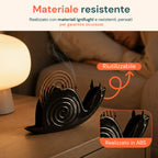 Porta Zampirone a forma di Lumaca – Supporto per Spirali Antizanzare in ABS Ignifugo – Con Base Raccogli Cenere – Design Universale Riutilizzabile – Dimensioni 18x3,2x7,5cm