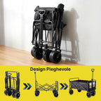 Carrello Pieghevole da Esterno Taglia L 90Kg / Taglia XL 120Kg con Ruote