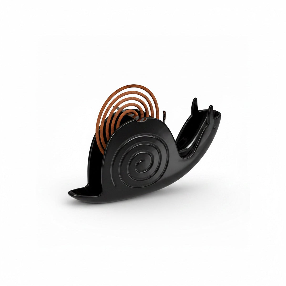 Porta Zampirone a forma di Lumaca – Supporto per Spirali Antizanzare in ABS Ignifugo – Con Base Raccogli Cenere – Design Universale Riutilizzabile – Dimensioni 18x3,2x7,5cm