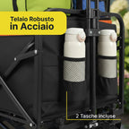 Carrello Pieghevole da Esterno Taglia L 90Kg / Taglia XL 120Kg con Ruote