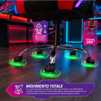 Sedia Gaming Ergonomica con Luci RGB e Cuscino Lombare Massaggiante, Poltrona Ufficio Reclinabile con Telecomando