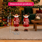 Renna Natalizia Estensibile 45-80 cm con Gambe Telescopiche, Struttura in Ferro – 2 Outfit Scandinavo o Country
