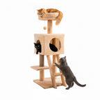 Tiragraffi per gatti da 92 cm con cuccia, scaletta e giochi