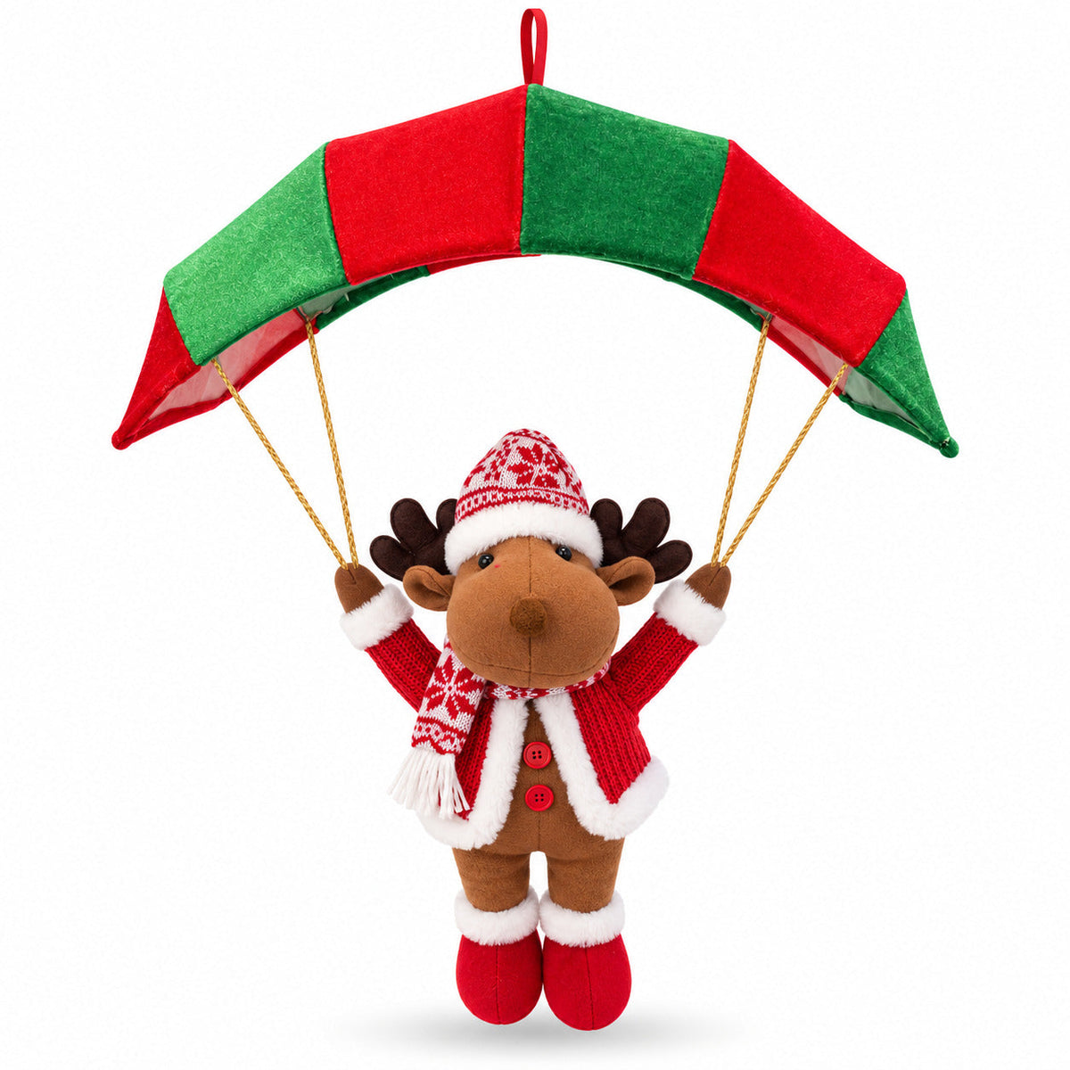 Paracadute Natalizio da Appendere 80 cm con Personaggio Natalizio, 4 soggetti assortiti