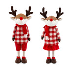 Renna Natalizia Estensibile 45-80 cm con Gambe Telescopiche, Struttura in Ferro – 2 Outfit Scandinavo o Country