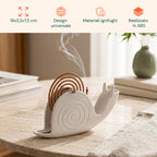 Porta Zampirone a forma di Lumaca – Supporto per Spirali Antizanzare in ABS Ignifugo – Con Base Raccogli Cenere – Design Universale Riutilizzabile – Dimensioni 18x3,2x7,5cm