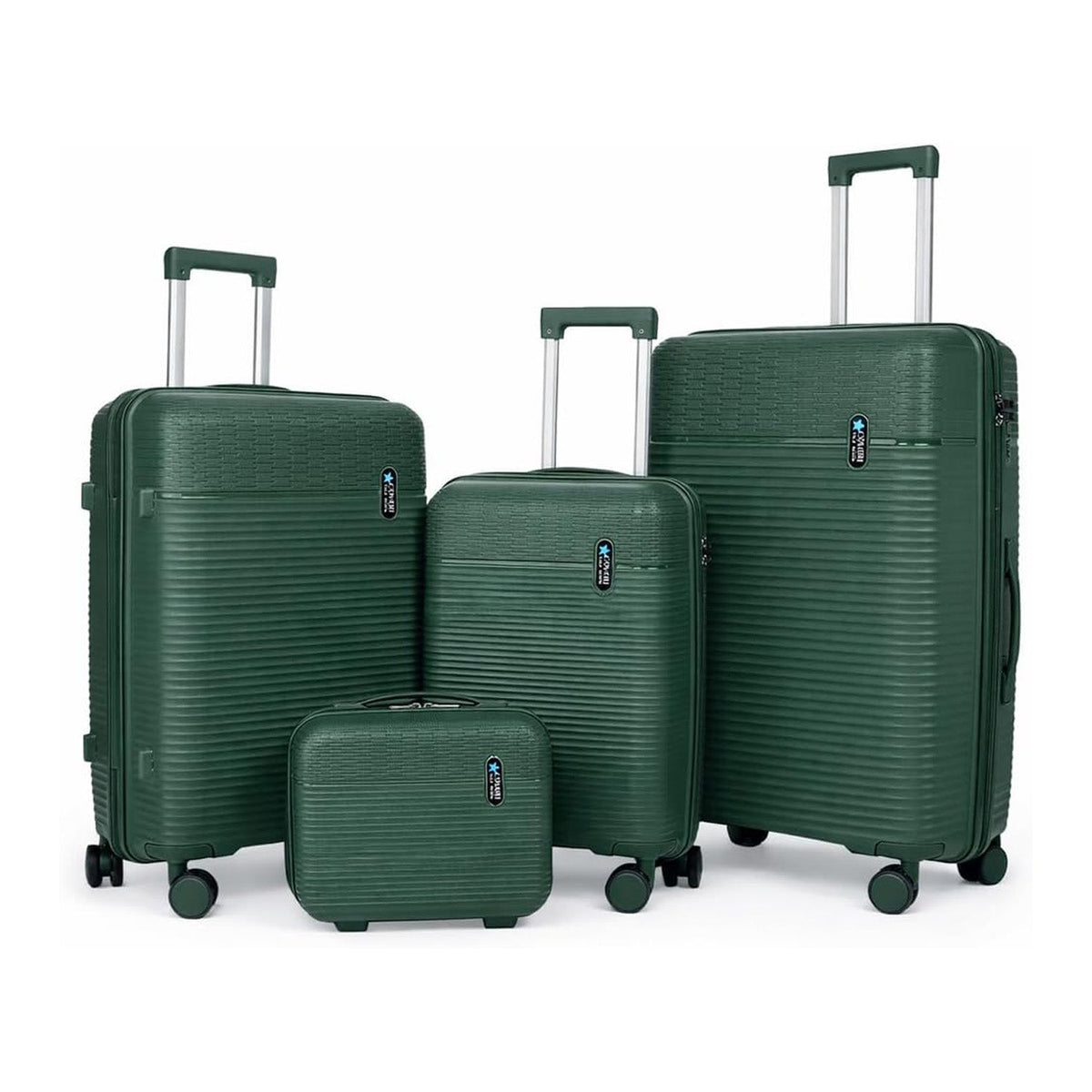 Set 3 Trolley Rigidi da Viaggio + Beauty Case con 4 Ruote Multidirezionali (56-66-76 cm)