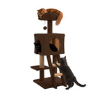 Tiragraffi per gatti da 92 cm con cuccia, scaletta e giochi