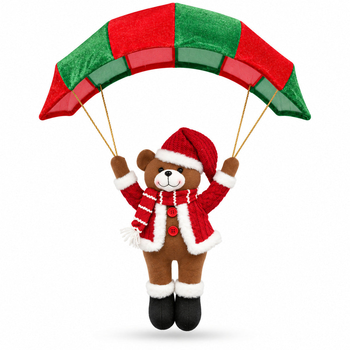 Paracadute Natalizio da Appendere 80 cm con Personaggio Natalizio, 4 soggetti assortiti