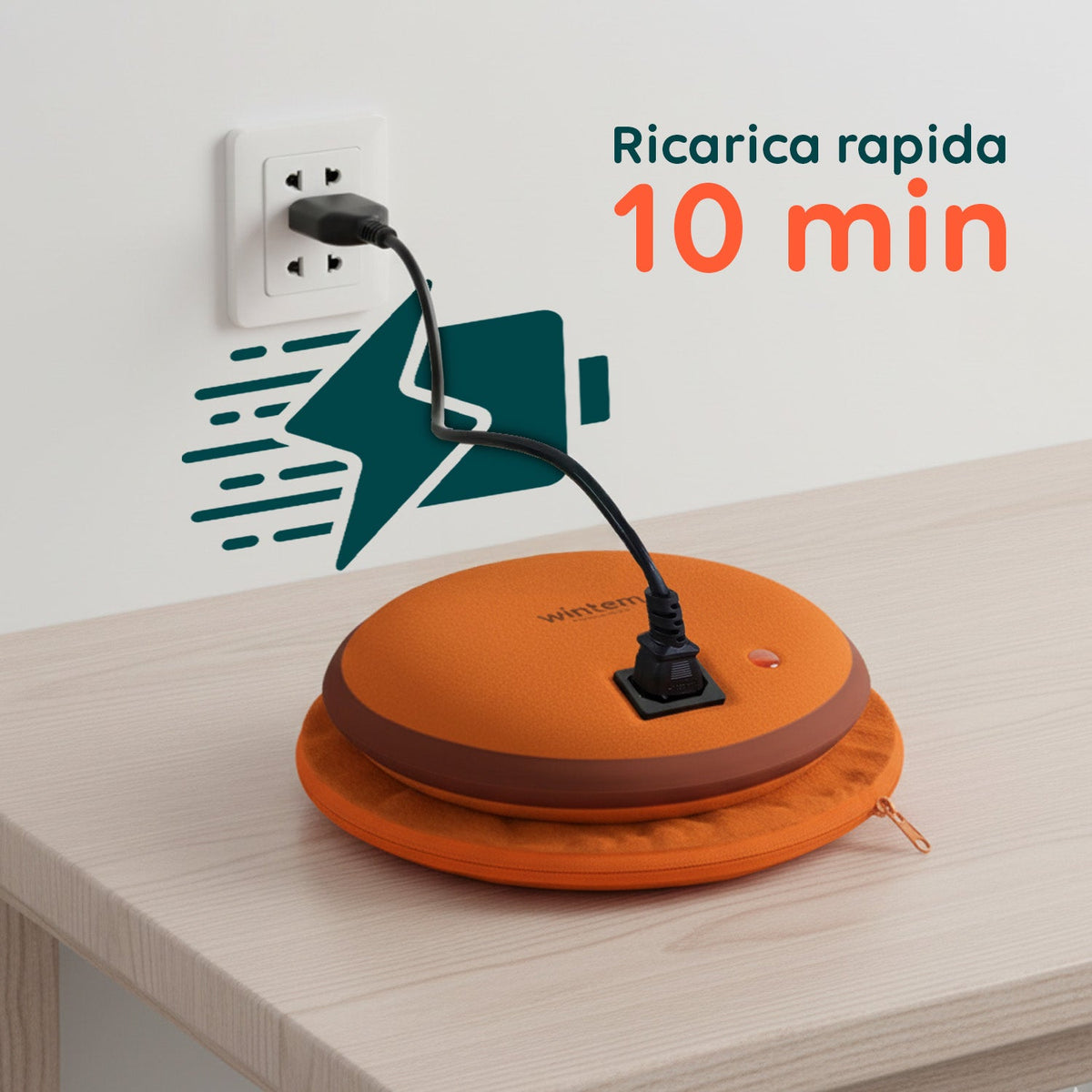 Scaldino Elettrico Rigido Cupido per Mani e Corpo 550W con Autonomia 3 Ore