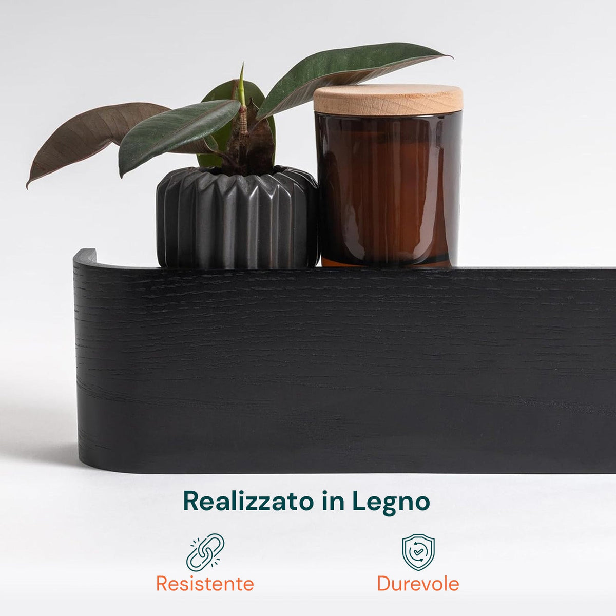 Appendiabiti da Muro Design Moderno con 4 Ganci a Scomparsa