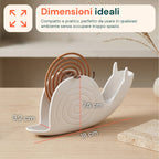 Porta Zampirone a forma di Lumaca – Supporto per Spirali Antizanzare in ABS Ignifugo – Con Base Raccogli Cenere – Design Universale Riutilizzabile – Dimensioni 18x3,2x7,5cm